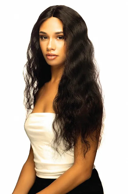 LONG BLACK CURLY WAVY MIX WIG VHB21BW