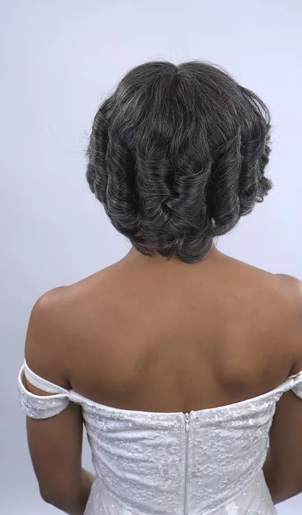 WIG HH I-LACE CHIN&BIG CURL GRAY