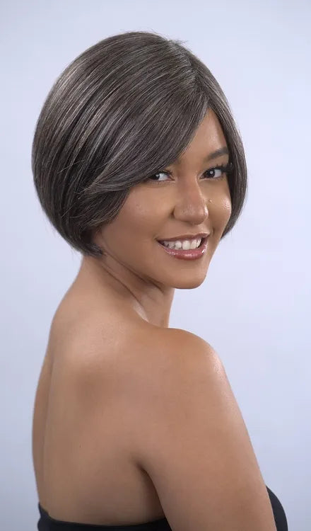 WIG HH BOB STR CHIN & GRAY