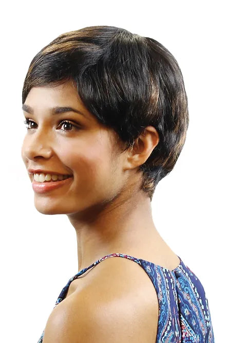 SHORT WIG WITH HIGHLIGHTS WIG CARE H5007