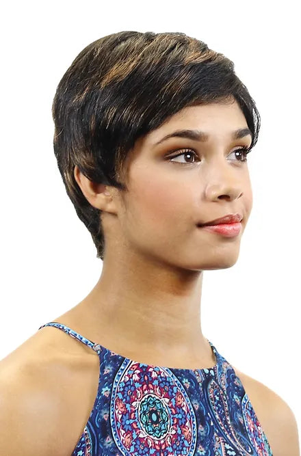 SHORT WIG WITH HIGHLIGHTS WIG CARE H5007