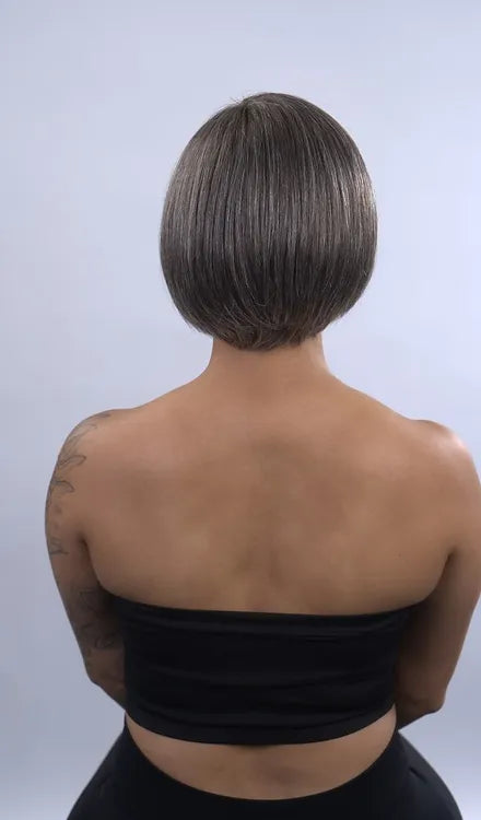 WIG HH BOB STR CHIN & GRAY