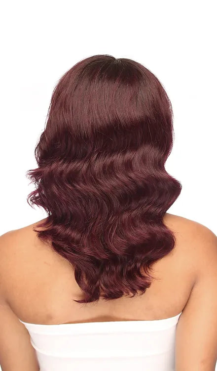 MAROON WAVY WIG H5023
