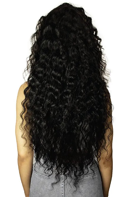 LONG CURLY BLACK WIG VHB21DW