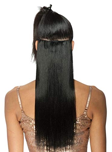 CLIP HAIR 8PCS (18", 1B Off Black) - FreeTress Equal Synthetic Hair Clip-In Extension