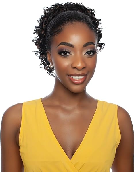Mane Concept Brown Sugar Human Hair Mix Wrap&Tie Ponytail - BSWNT14 SOFT BOUNCY CURL 10"