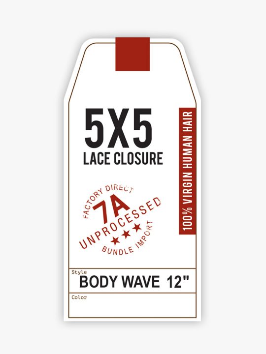 7A 5X5 LACE CLOSURE – STRAIGHT 12″