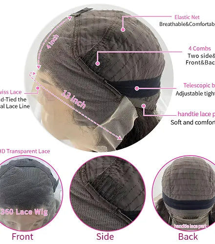 WIG HH 360 COLOR HD LACE WET&WAVY DEEP WIG