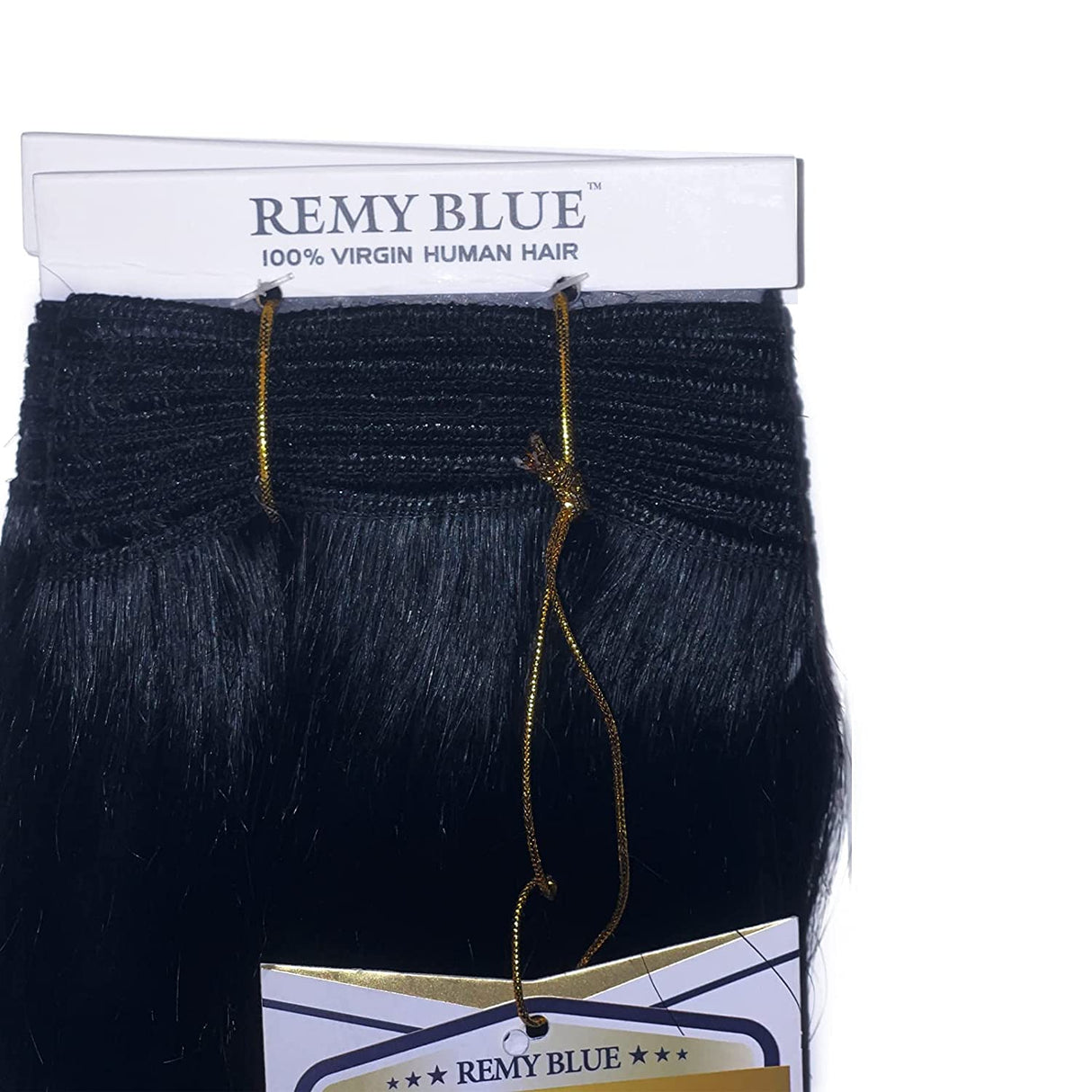 New Remy Yaky-Remy Blue 100% VIRGIN Human Hair Weave- Shed Free&Tangle Free (#1B, 10")