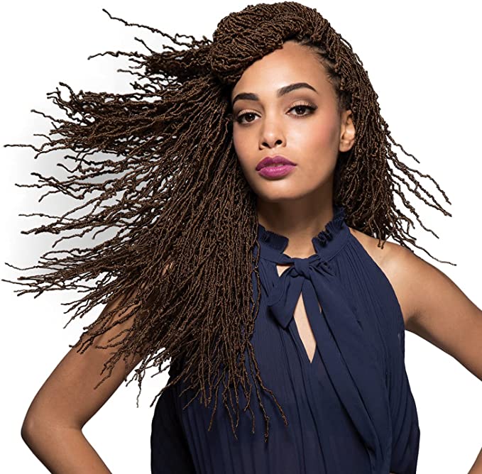 Laude Crochet Braids African Roots Braid Collection Micro Locs 18" (Kimi Locs) (Pack of 3, 3T1B/30/27)