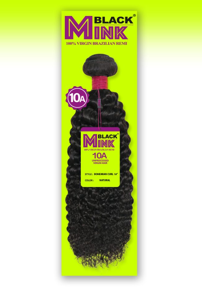 BLACK MINK-BOHEMIAN CURL 100% VIRGIN UNPROCESSED REMY HUMAN HAIR