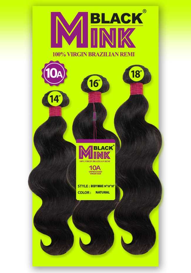 BLACK MINK-MULTI 3PCS BODY WAVE 100% VIRGIN UNPROCESSED REMY HUMAN HAIR