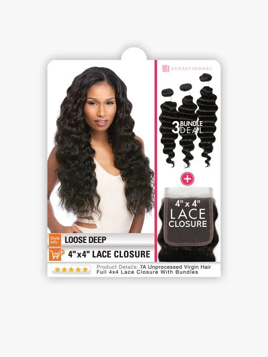 4X4 LACE CLOSURE BUNDLE DEAL LOOSE DEEP