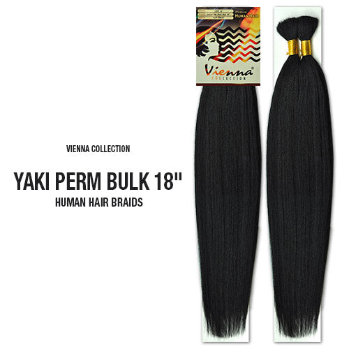 Vienna Collection Human Hair Braids Yaki Perm Bulk 18"