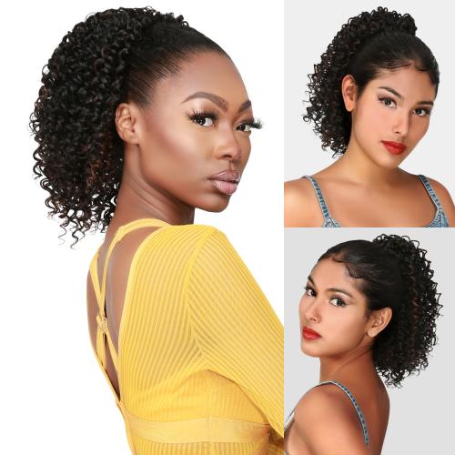 Instant Glitz Synthetic Drawstring Ponytail Spiral Curl 12"