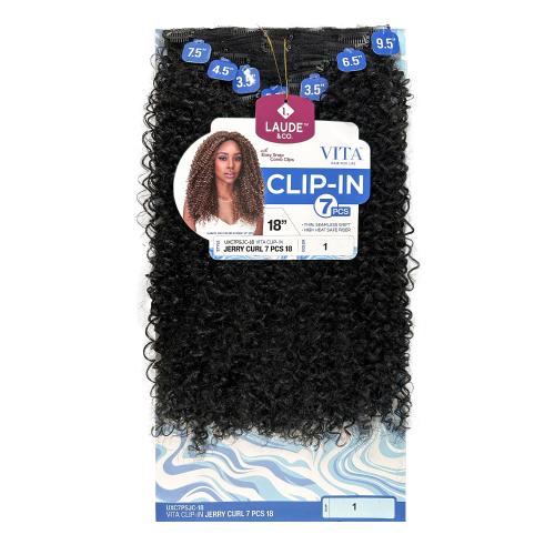 Laude Vita Clip-In Jerry Curl 18" 7Pcs