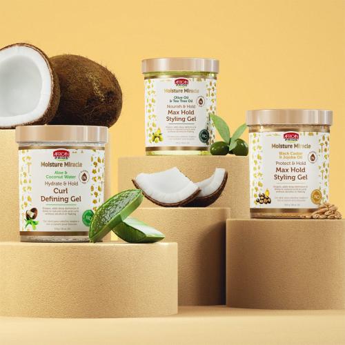 African Pride Moisture Miracle Olive & Tea Tree Max Hold Styling Gel 18oz