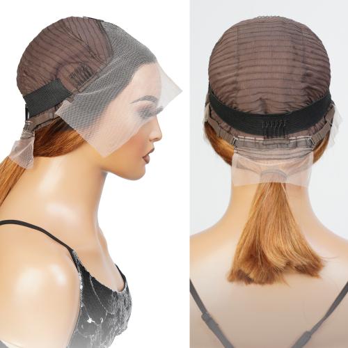 UpScale 100% Human Hair Pre Plucked 13x4 Lace Frontal Wig Wavy Bob 14"