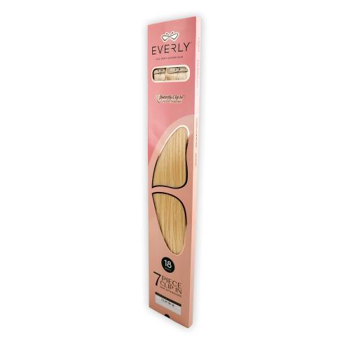 Sensationnel Remy Human Hair Weave Everly Butterfly Clip-in Straight 18" (7Pcs)