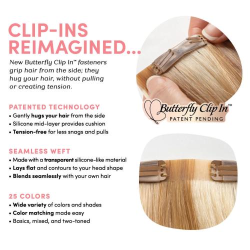 Sensationnel Remy Human Hair Weave Everly Butterfly Clip-in Straight 18" (7Pcs)