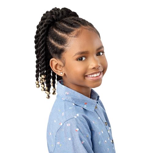 Outre Drawstring Ponytail Lil Looks Beaded Twists 12"