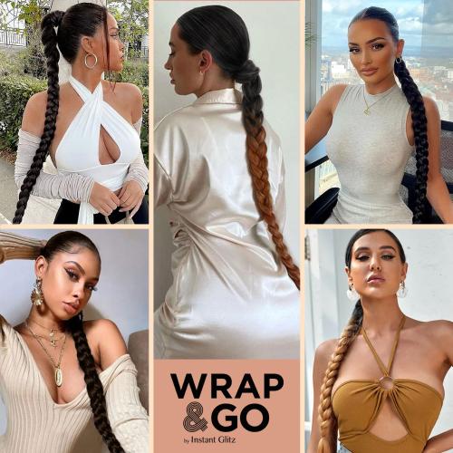 Instant Glitz Ponytail Wrap and Go Long Braided Ponytail 42"