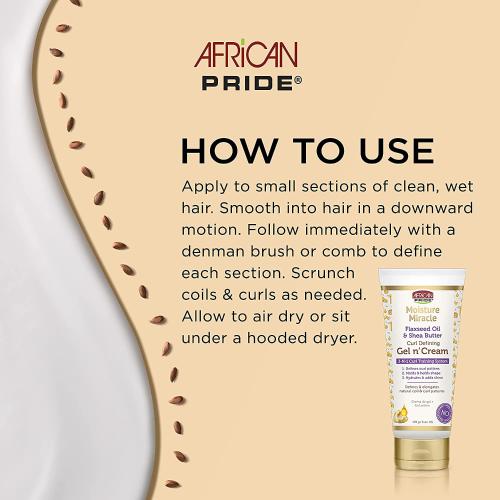 African Pride Moisture Miracle Curl Defining 3 In 1 Gel n' Cream 6oz