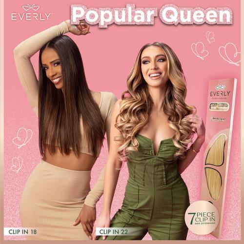 Sensationnel Remy Human Hair Weave Everly Butterfly Clip-in Straight 18" (7Pcs)