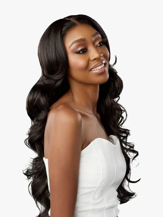 BARE LACE WIG_Y-PART BILANY Natural yaki straight style with little layers.