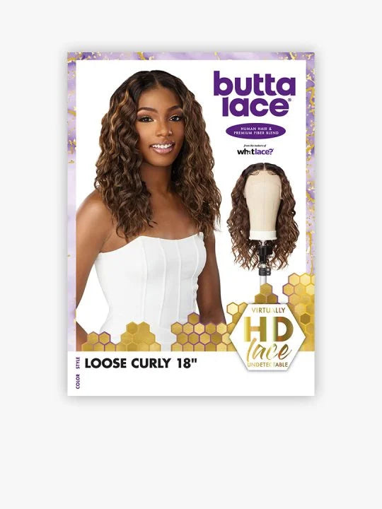 BUTTA LACE HUMAN HAIR BLEND LOOSE CURLY 18″