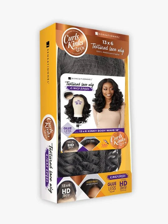 KINKY EDGES 13X6 KINKY BODY WAVE 18″ A bob length of voluminous S-shaped Body Waves