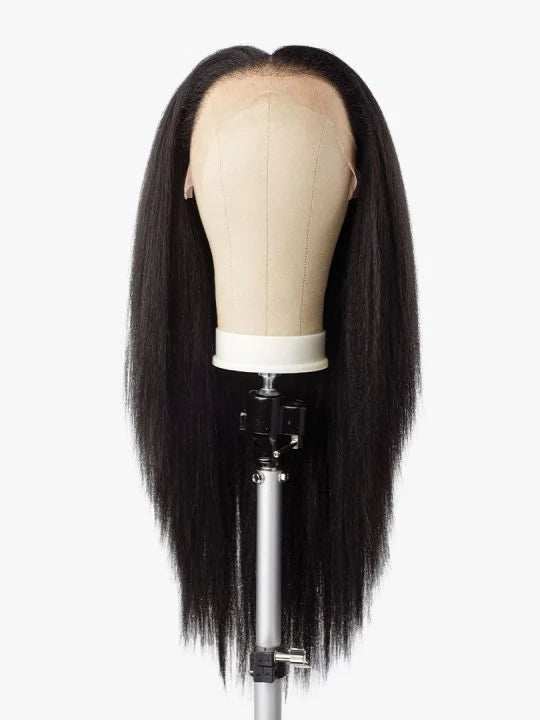 KINKY EDGES 13X6 KINKY STRAIGHT 24″ Natural blow out texture in kinky straight style.