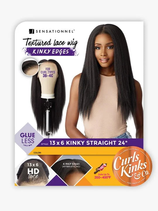 KINKY EDGES 13X6 KINKY STRAIGHT 24″ Natural blow out texture in kinky straight style.