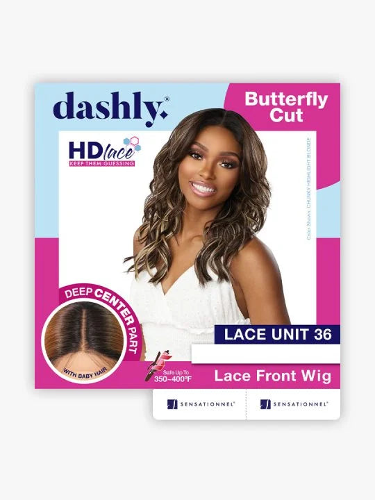 DASHLY LACE UNIT 36 Loose curls with lots of layering to create a Butterfly Cut that has feathered ends
