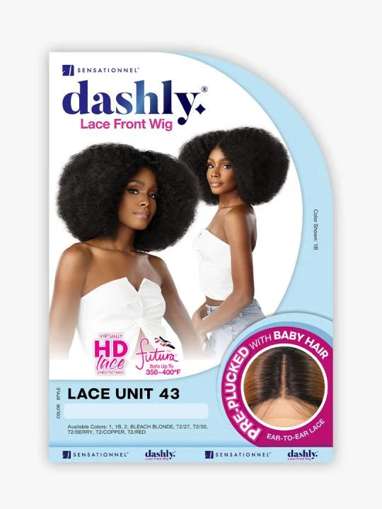 DASHLY LACE UNIT 43 Embrace the big hair look with layered, afro curls with a soft touch and lots of texture.