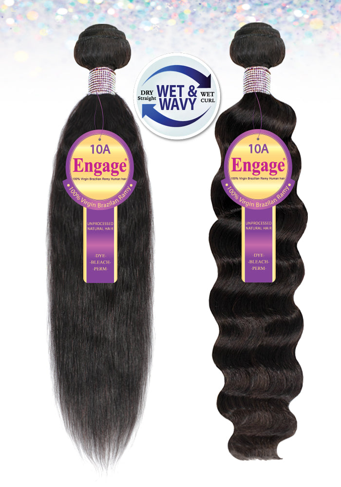 ENGAGE-WET&WAVY DEEP WAVE 100% VIRGIN BRAZILIAN REMY HUMAN HAIR