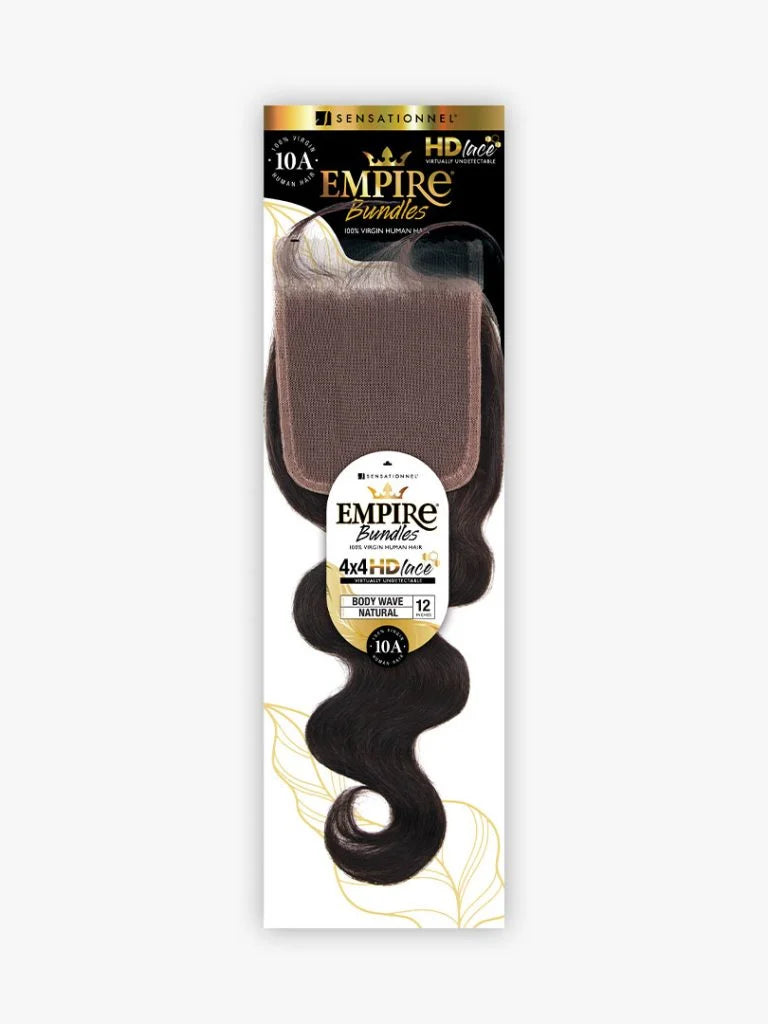 EMPIRE BUNDLES 4×4 HD CLOSURE BODY WAVE