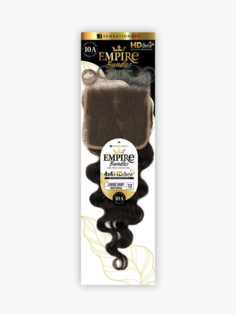EMPIRE BUNDLES 4×4 HD CLOSURE LOOSE DEEP 12″