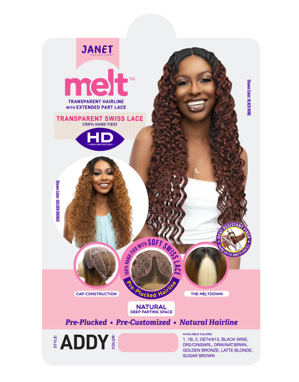 JANET MELT HD PART LACE ADDY WIG PREMIUM SYNTHETIC HAIR