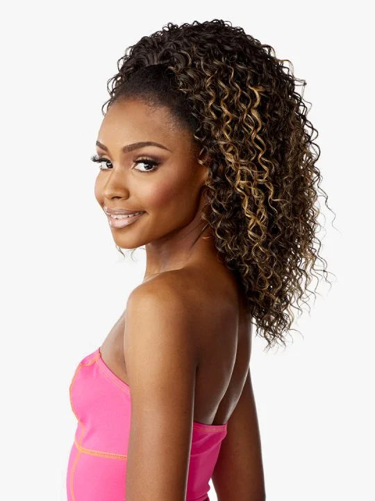 Sensationnel IWD 18 ½ wig, 100% Premium Fiber, Drawstring cap, Half Wig,