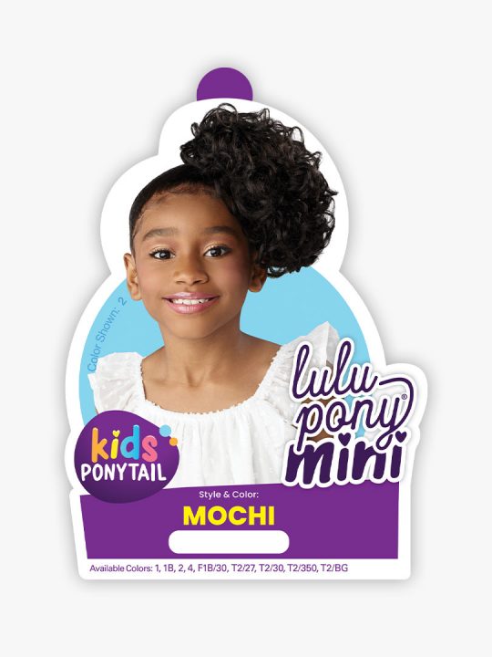 Sensationnel LULU PONY MINI MOCHI High Quality Fiber, Kids Ponytail, Light Weight & Soft, LuLu Pony Mini, Protective style for kids, Quick styled, Safe Flame Retardant