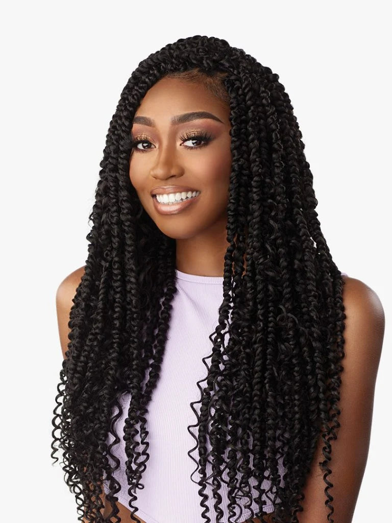 LULUTRESS BOHO PASSION TWIST 24″ Passion twist with boho curls on the sides.