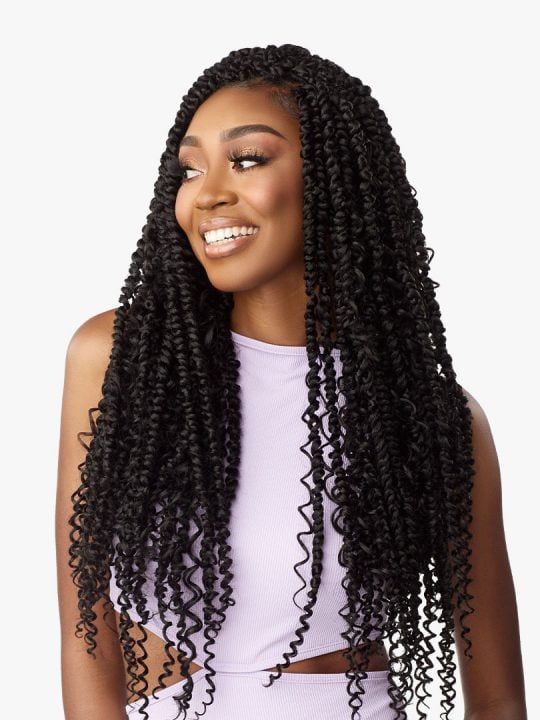 LULUTRESS BOHO PASSION TWIST 24″ Passion twist with boho curls on the sides.