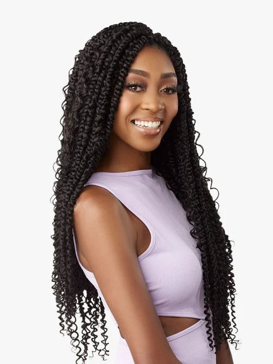 LULUTRESS BOHO PASSION TWIST 24″ Passion twist with boho curls on the sides.