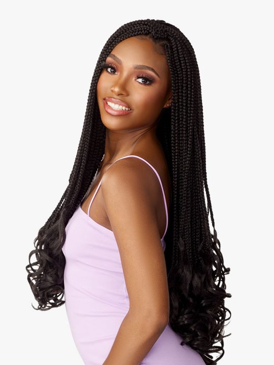 3X BOX FRENCH CURL 24″ Box Braid with round curls at the ends