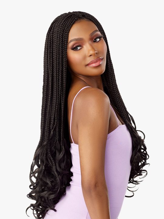 3X BOX FRENCH CURL 24″ Box Braid with round curls at the ends