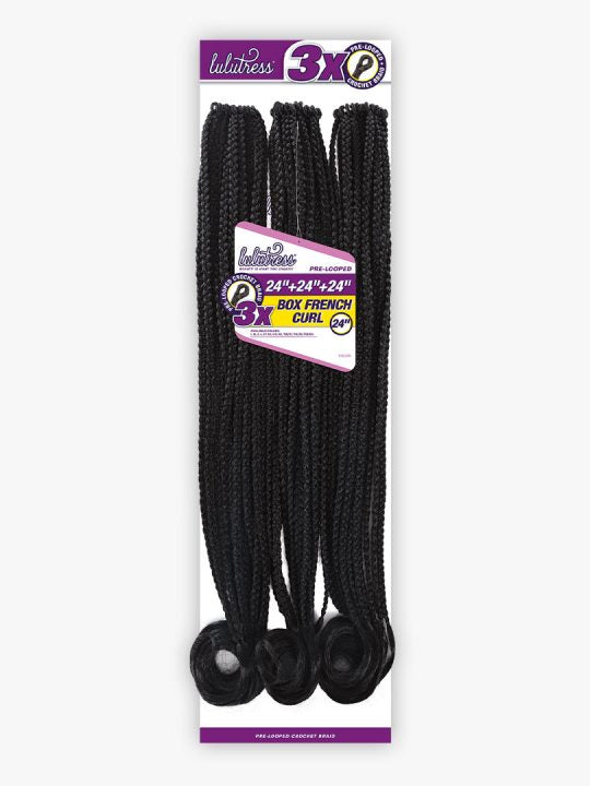 3X BOX FRENCH CURL 24″ Box Braid with round curls at the ends
