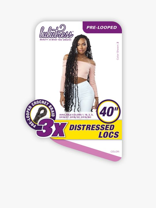 3X DISTRESSED LOCS 40″ Extra-long length distressed locs style