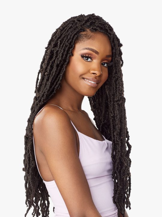 3X DISTRESSED LOCS 24″ Distressed faux locs style, more natural-looking finish with texture