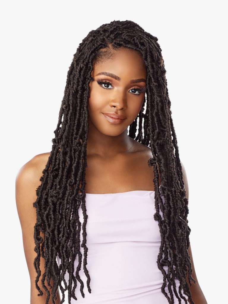 3X DISTRESSED LOCS 24″ Distressed faux locs style, more natural-looking finish with texture